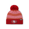 San Francisco 49ers NFL Womens Cozy Knit Metallic Thread Pom Beanie