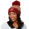 Washington Commanders NFL Womens Cozy Knit Metallic Thread Pom Beanie