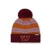 Washington Commanders NFL Womens Cozy Knit Metallic Thread Pom Beanie (PREORDER - SHIPS MID OCTOBER)