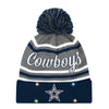 Dallas Cowboys NFL Womens Wordmark Script Light Up Beanie