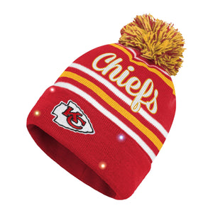Kansas City Chiefs NFL Womens Wordmark Script Light Up Beanie