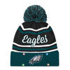 Philadelphia Eagles NFL Womens Wordmark Script Light Up Beanie