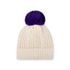 Baltimore Ravens NFL Womens Primary Logo White Cable Knit Pom Beanie