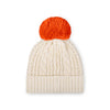 Denver Broncos NFL Womens Primary Logo White Cable Knit Pom Beanie