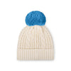 Detroit Lions NFL Womens Primary Logo White Cable Knit Pom Beanie