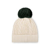 Green Bay Packers NFL Womens Primary Logo White Cable Knit Pom Beanie