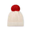 Kansas City Chiefs NFL Womens Primary Logo White Cable Knit Pom Beanie