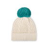 Miami Dolphins NFL Womens Primary Logo White Cable Knit Pom Beanie