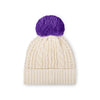 Minnesota Vikings NFL Womens Primary Logo White Cable Knit Pom Beanie