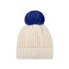 New York Giants NFL Womens Primary Logo White Cable Knit Pom Beanie