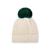 New York Jets NFL Womens Primary Logo White Cable Knit Pom Beanie