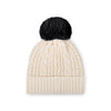 Pittsburgh Steelers NFL Womens Primary Logo White Cable Knit Pom Beanie