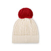 San Francisco 49ers NFL Womens Primary Logo White Cable Knit Pom Beanie