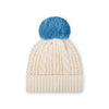 Tennessee Titans NFL Womens Primary Logo White Cable Knit Pom Beanie