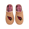 Arizona Cardinals NFL Mens Flannel Lined Brown Suede Scuff Slipper