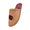 Arizona Cardinals NFL Mens Flannel Lined Brown Suede Scuff Slipper