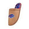 Buffalo Bills NFL Mens Flannel Lined Brown Suede Scuff Slipper