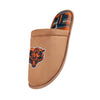 Chicago Bears NFL Mens Flannel Lined Brown Suede Scuff Slipper