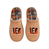 Cincinnati Bengals NFL Mens Flannel Lined Brown Suede Scuff Slipper