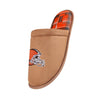 Cleveland Browns NFL Mens Flannel Lined Brown Suede Scuff Slipper