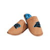 Carolina Panthers NFL Mens Flannel Lined Brown Suede Scuff Slipper