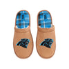 Carolina Panthers NFL Mens Flannel Lined Brown Suede Scuff Slipper