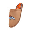 Denver Broncos NFL Mens Flannel Lined Brown Suede Scuff Slipper