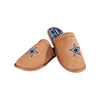 Dallas Cowboys NFL Mens Flannel Lined Brown Suede Scuff Slipper