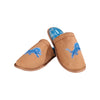 Detroit Lions NFL Mens Flannel Lined Brown Suede Scuff Slipper