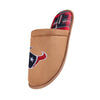 Houston Texans NFL Mens Flannel Lined Brown Suede Scuff Slipper