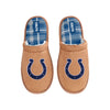 Indianapolis Colts NFL Mens Flannel Lined Brown Suede Scuff Slipper