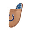 Indianapolis Colts NFL Mens Flannel Lined Brown Suede Scuff Slipper