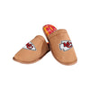 Kansas City Chiefs NFL Mens Flannel Lined Brown Suede Scuff Slipper
