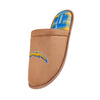 Los Angeles Chargers NFL Mens Flannel Lined Brown Suede Scuff Slipper