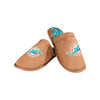 Miami Dolphins NFL Mens Flannel Lined Brown Suede Scuff Slipper