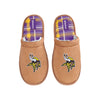 Minnesota Vikings NFL Mens Flannel Lined Brown Suede Scuff Slipper