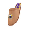 Minnesota Vikings NFL Mens Flannel Lined Brown Suede Scuff Slipper