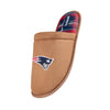 New England Patriots NFL Mens Flannel Lined Brown Suede Scuff Slipper