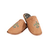 New Orleans Saints NFL Mens Flannel Lined Brown Suede Scuff Slipper