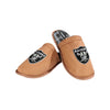 Las Vegas Raiders NFL Mens Flannel Lined Brown Suede Scuff Slipper