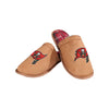 Tampa Bay Buccaneers NFL Mens Flannel Lined Brown Suede Scuff Slipper