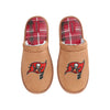 Tampa Bay Buccaneers NFL Mens Flannel Lined Brown Suede Scuff Slipper