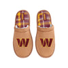Washington Commanders NFL Mens Flannel Lined Brown Suede Scuff Slipper