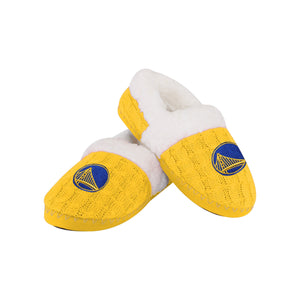 Golden State Warriors NBA Womens Team Color Fur Moccasin Slippers