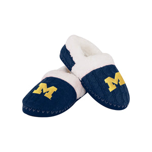 Michigan Wolverines NCAA Womens Team Color Moccasin Slipper