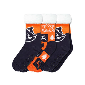 Auburn Tigers NCAA Womens Fan Footy 3 Pack Slipper Socks