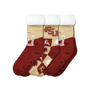 Florida State Seminoles NCAA Womens Fan Footy 3 Pack Slipper Socks