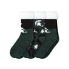 Michigan State Spartans NCAA Womens Fan Footy 3 Pack Slipper Socks