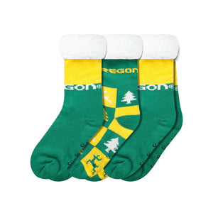 Oregon Ducks NCAA Womens Fan Footy 3 Pack Slipper Socks