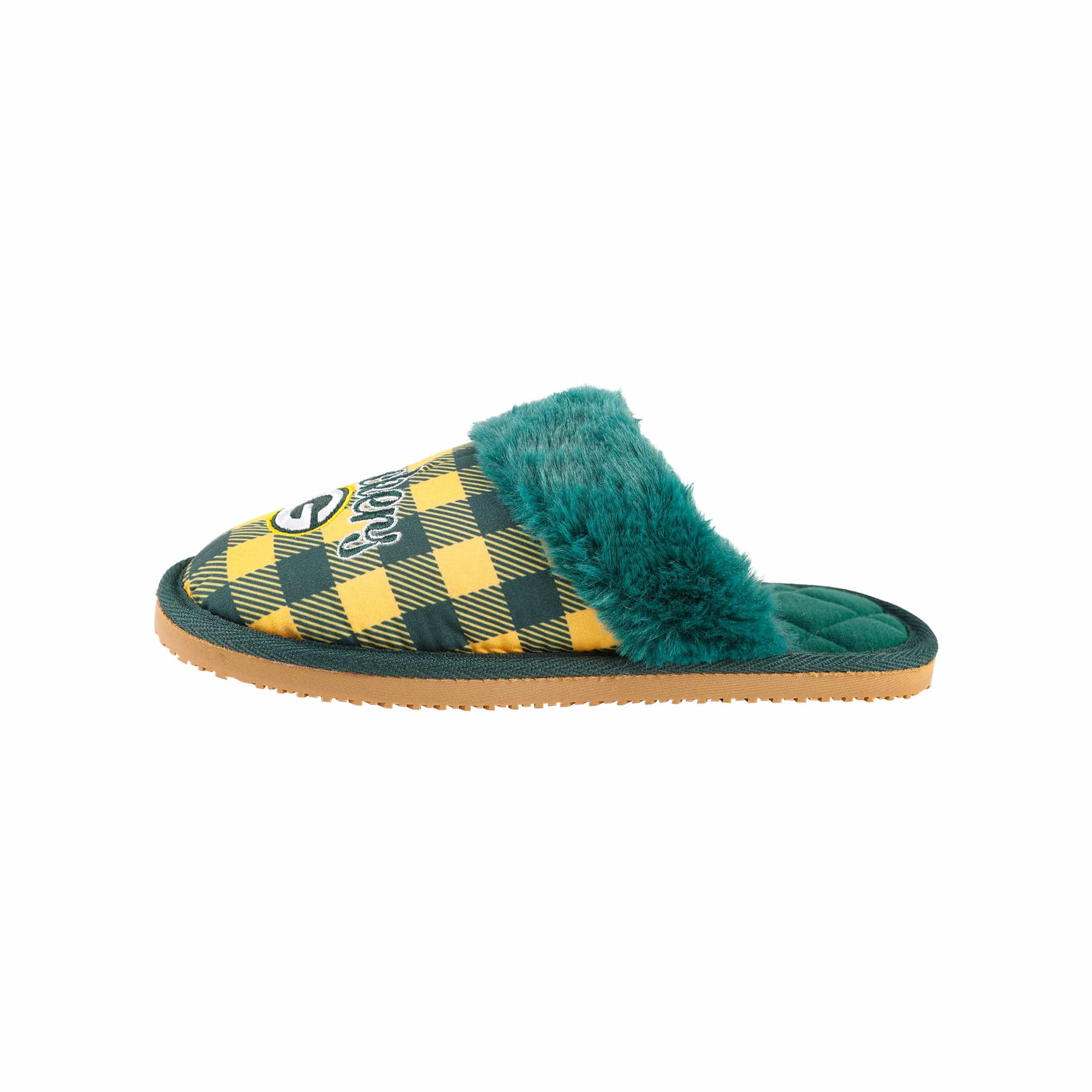 Green Bay Packers NFL Womens Fur Team Color Moccasin Slippers